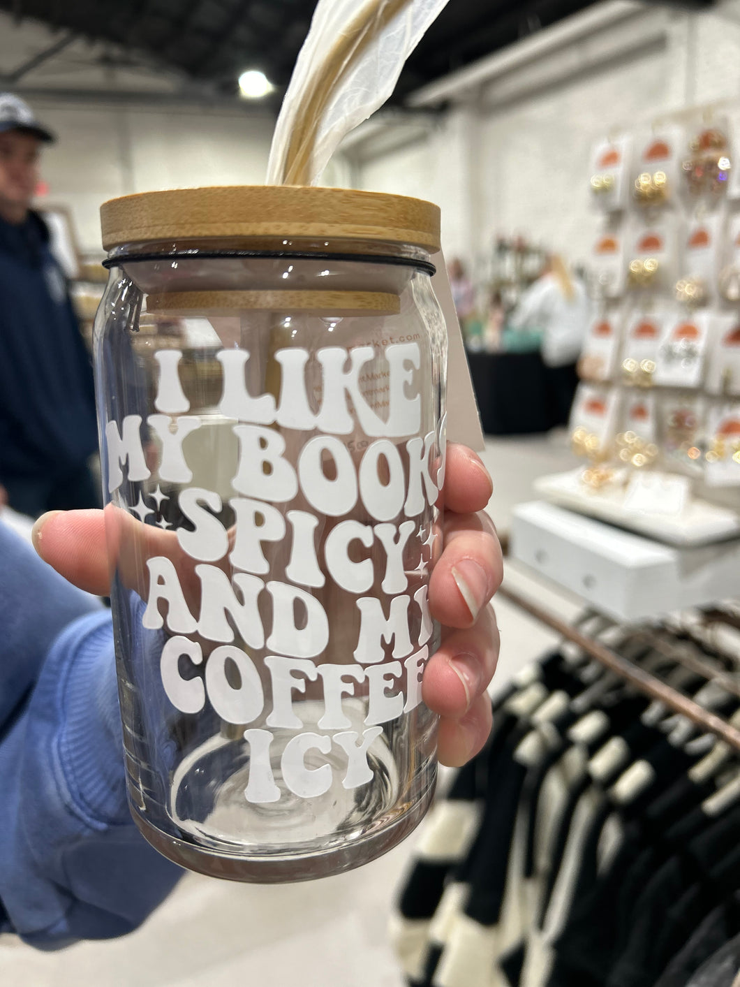I Like My Books Spicy and My Coffee Icey Cup-16 oz