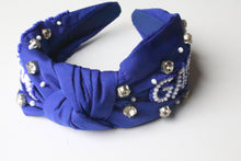 Load image into Gallery viewer, UK Blue &amp; White GAMEDAY Seedbead Headband
