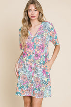 Load image into Gallery viewer, Flowy Floral Button Down Dress
