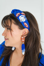 Load image into Gallery viewer, UK Blue &amp; White Football GAMEDAY Seedbead Headband
