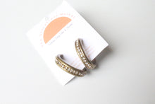 Load image into Gallery viewer, Brass Studded Hoops
