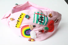 Load image into Gallery viewer, Teacher Life Pink Seedbead Headband
