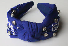 Load image into Gallery viewer, UK Blue &amp; White GAMEDAY Seedbead Headband
