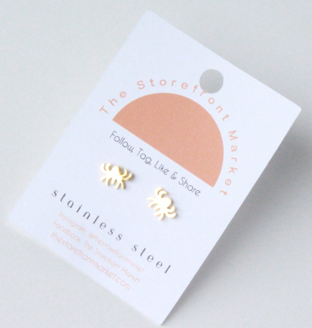 Gold Spider Studs- Stainless Steel