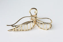 Load image into Gallery viewer, Gold Long Bow Coquette Metal Hair Clip
