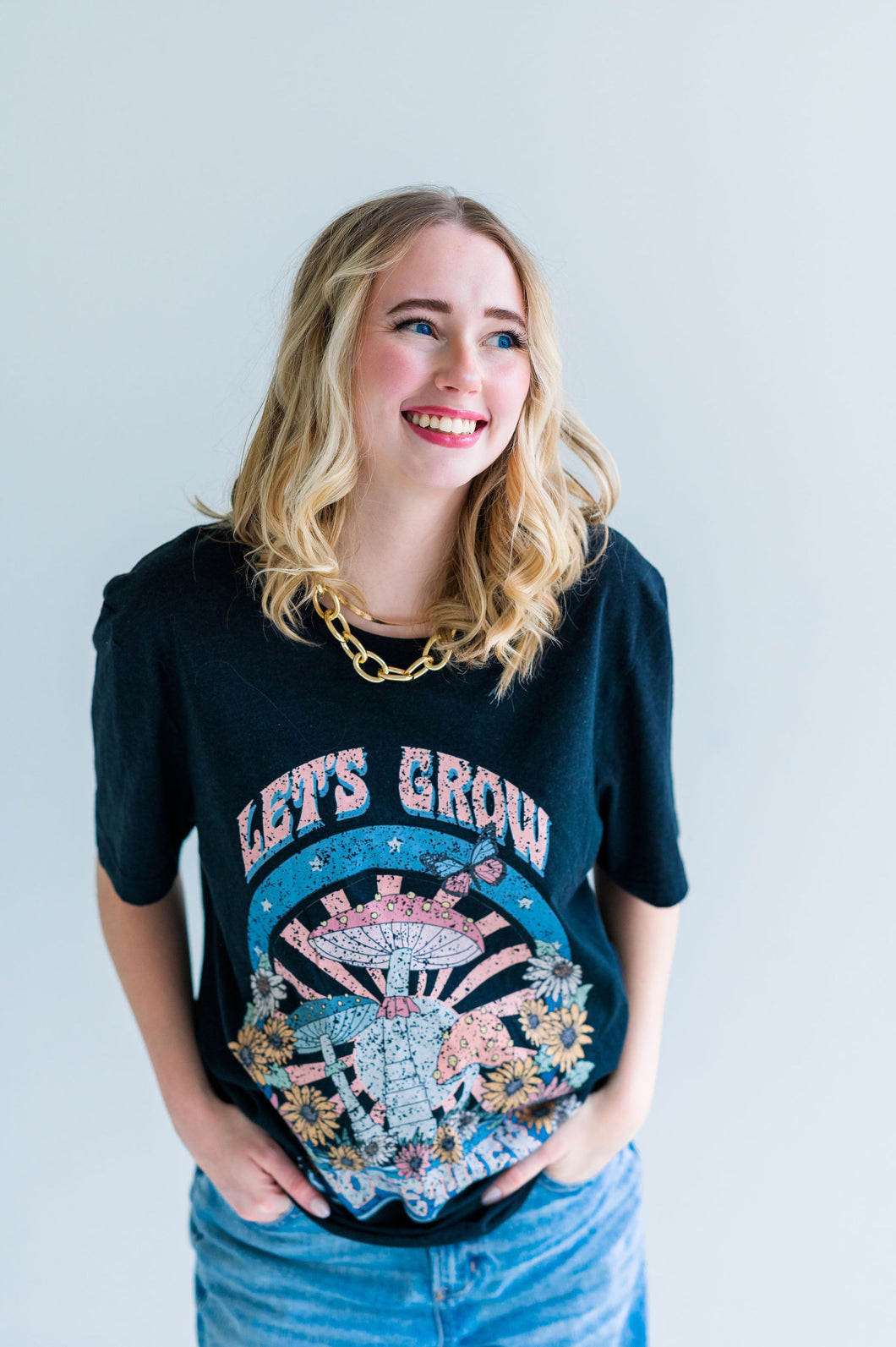 Retro Let's Grow Together Tee- Oversized