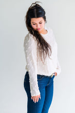 Load image into Gallery viewer, Ivory Swiss Dot Long Sleeve Top
