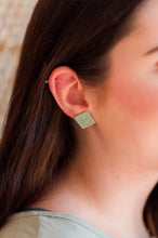 Load image into Gallery viewer, Leaf Print Stud Earrings
