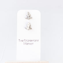 Load image into Gallery viewer, Simple Silver Stainless Steel Christmas Tree Studs
